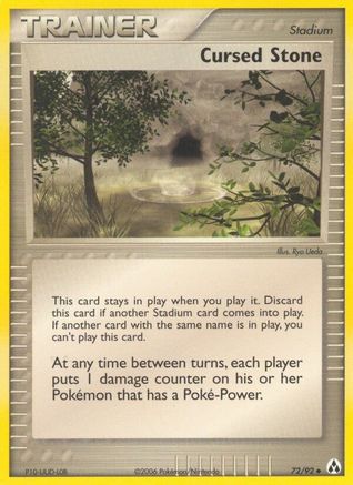 Cursed Stone 072/92 - Reverse Holofoil Legend Maker - Uncommon
