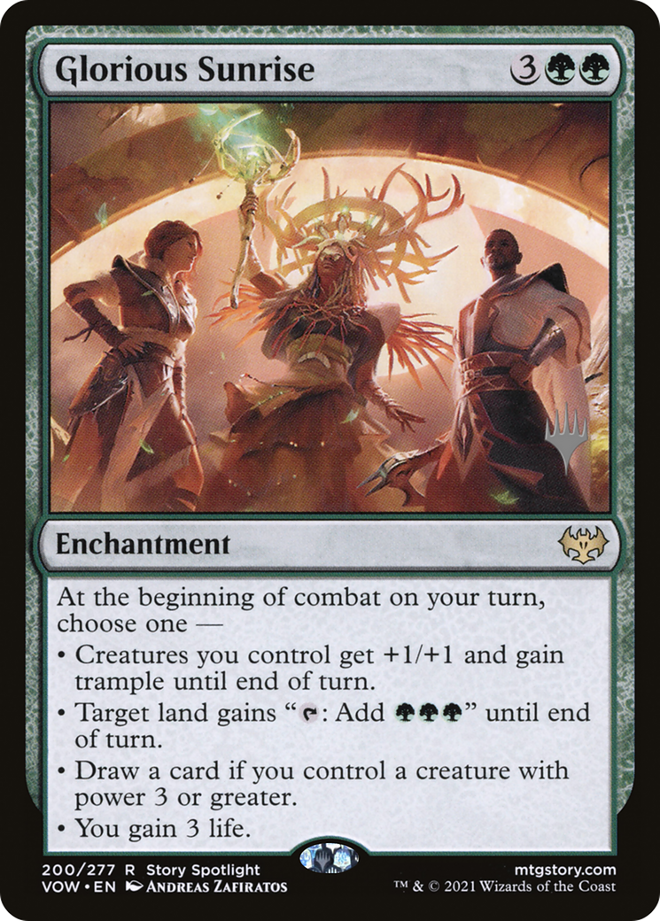 Glorious Sunrise (PPDMU-200P) - Innistrad: Crimson Vow Promos Foil