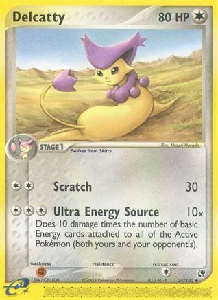 Delcatty 034 - Reverse Holofoil Sandstorm - Uncommon