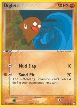 Diglett 050/100 - Reverse Holofoil Crystal Guardians - Common