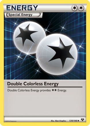 Double Colorless Energy 130/146 - Reverse Holofoil XY Base Set - Uncommon