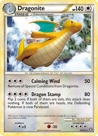 Dragonite 018 - Reverse Holofoil Triumphant - Rare