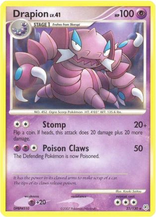 Drapion 023 - Reverse Holofoil Diamond and Pearl - Rare