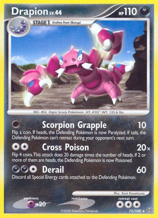 Drapion 015 - Reverse Holofoil Stormfront - Rare