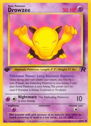 Drowzee 054/82 - 1st Edition Team Rocket - Common
