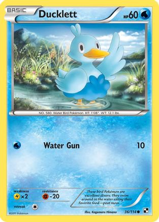Ducklett 036 - Reverse Holofoil Black and White - Common