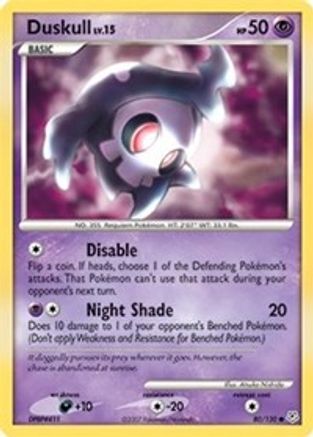 Duskull 080/130 - Reverse Holofoil Diamond and Pearl - Common