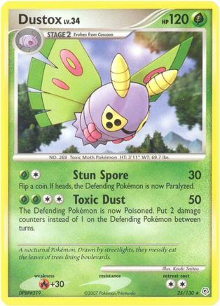 Dustox 025 - Reverse Holofoil Diamond and Pearl - Rare