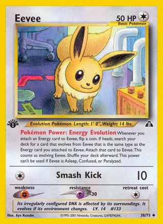 Eevee 038/75 - 1st Edition Neo Discovery - Uncommon