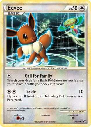 Eevee (48) 048/90 - Reverse Holofoil Undaunted - Common