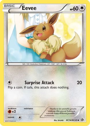 Eevee RC14/RC25 - Holofoil Legendary Treasures Radiant Collection - Uncommon