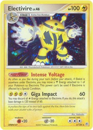 Electivire 003/130 - Holofoil Diamond and Pearl - Holo Rare