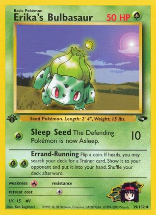 Erika's Bulbasaur 039/132 - 1st Edition Gym Challenge - Uncommon