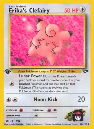 Erika's Clefairy 040/132 - 1st Edition Gym Challenge - Uncommon