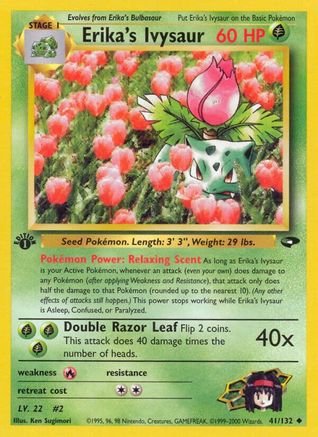 Erika's Ivysaur 041/132 - 1st Edition Gym Challenge - Uncommon