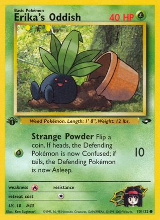 Erika's Oddish 070/132 - 1st Edition Gym Challenge - Common