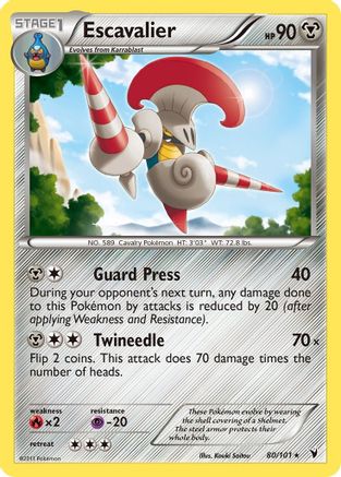 Escavalier 080 - Reverse Holofoil Noble Victories - Rare