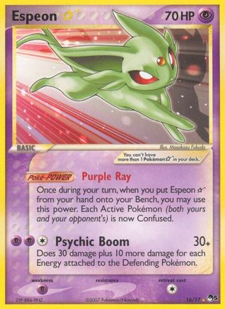 Espeon Star 016 POP Series 5 - Ultra Rare