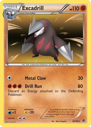 Excadrill (56) 056 - Holofoil Emerging Powers - Holo Rare