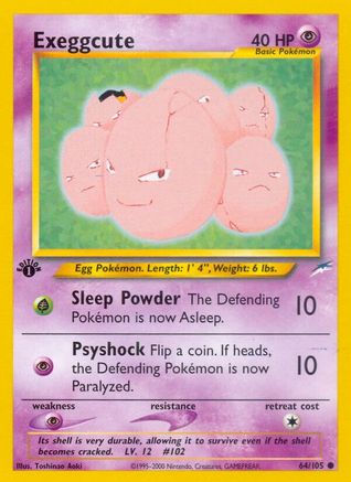 Exeggcute 064/105 - 1st Edition Neo Destiny - Common