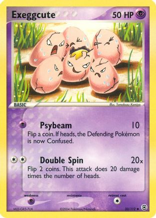 Exeggcute 033 - Reverse Holofoil FireRed & LeafGreen - Uncommon