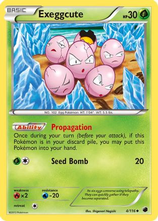 Exeggcute 004/116 - Reverse Holofoil Plasma Freeze - Uncommon