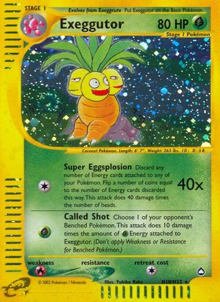 Exeggutor (H10) H10 - Holofoil Aquapolis - Holo Rare