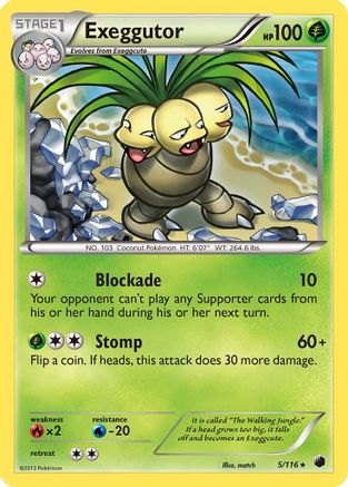 Exeggutor 005/116 - Reverse Holofoil Plasma Freeze - Rare