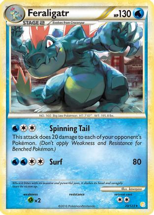 Feraligatr 020 HeartGold SoulSilver - Rare