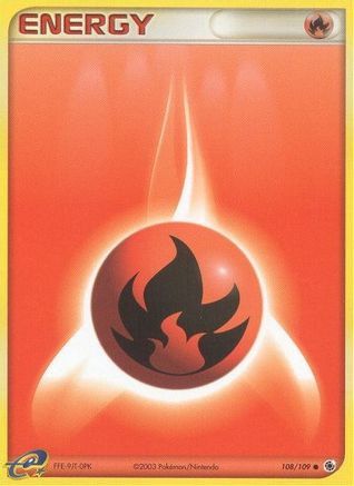 Fire Energy 108/109 - Reverse Holofoil Ruby and Sapphire - Common