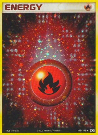 Fire Energy 102/106 Emerald - Holo Rare