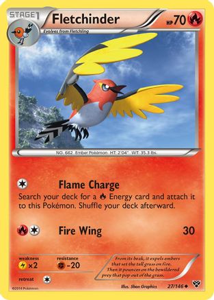 Fletchinder 027 XY Base Set - Uncommon