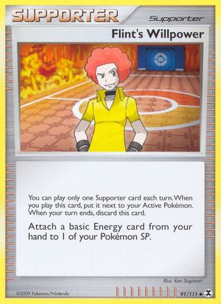 Flint's Willpower 091 - Reverse Holofoil Rising Rivals - Uncommon