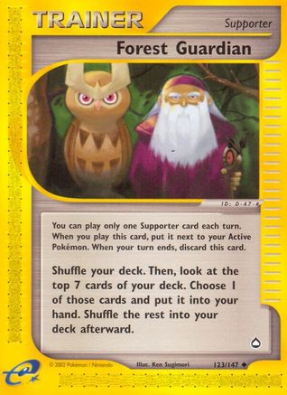 Forest Guardian 123/147 - Reverse Holofoil Aquapolis - Uncommon