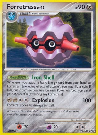 Forretress 028 - Reverse Holofoil Legends Awakened - Rare