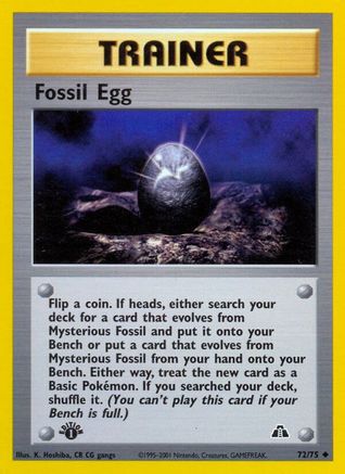 Fossil Egg 072/75 - 1st Edition Neo Discovery - Uncommon