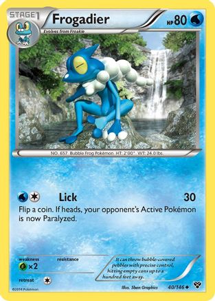 Frogadier 040 - Reverse Holofoil XY Base Set - Uncommon