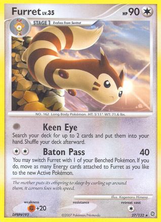 Furret 027 - Reverse Holofoil Secret Wonders - Rare