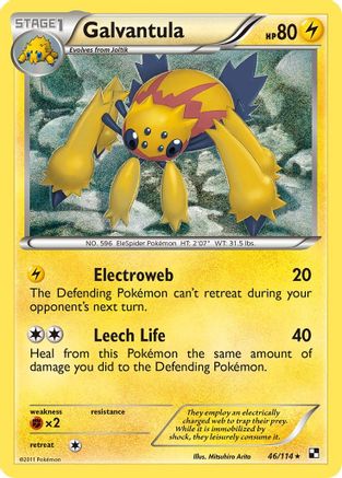 Galvantula 046/114 - Reverse Holofoil Black and White - Rare