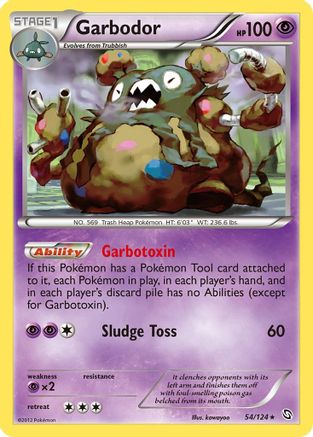 Garbodor 054 - Holofoil Dragons Exalted - Holo Rare