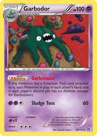 Garbodor 068/113 - Reverse Holofoil Legendary Treasures - Holo Rare