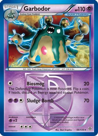 Garbodor (Team Plasma) (66) 066/135 - Holofoil Plasma Storm - Holo Rare