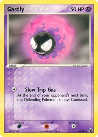 Gastly 063/112 - Reverse Holofoil FireRed & LeafGreen - Common