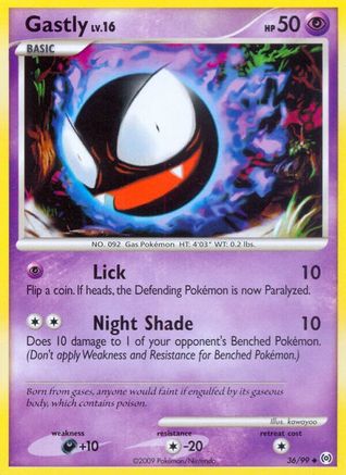 Gastly (36) 036/99 - Reverse Holofoil Arceus - Uncommon