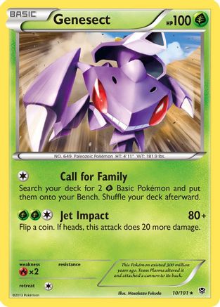 Genesect 010 - Reverse Holofoil Plasma Blast - Rare