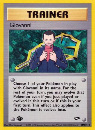 Giovanni (104) 104/132 - 1st Edition Gym Challenge - Rare