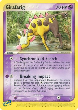 Girafarig 016/97 Dragon - Rare