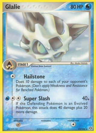 Glalie 013 - Reverse Holofoil Emerald - Rare