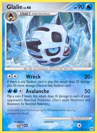Glalie 018 - Reverse Holofoil Arceus - Rare