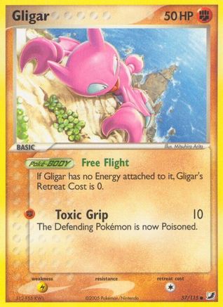 Gligar 057/115 - Reverse Holofoil Unseen Forces - Common